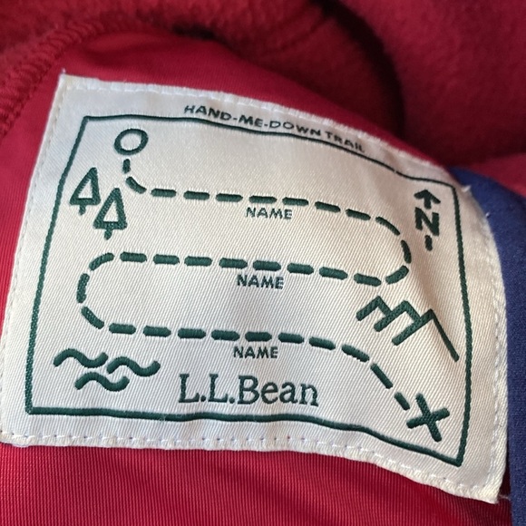 LL Bean Kids' Mountain Classic Fleece Vest in Red‎ and Navy Medium Size 5 Size 6 - Picture 11 of 11